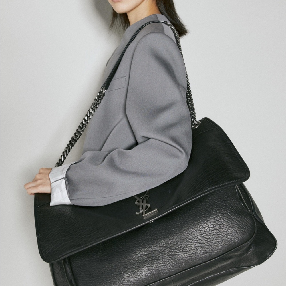 BRAND NEW XL Niki YSK Black Leather Chain Bag (largest version of this bag)